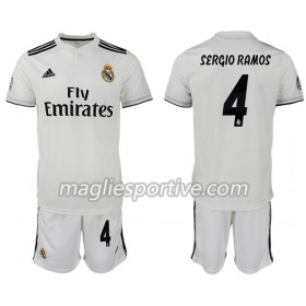 Completo Calcio Real Madrid SERGIO RAMOS 4 Bambino Divisa Prima 2018/2019